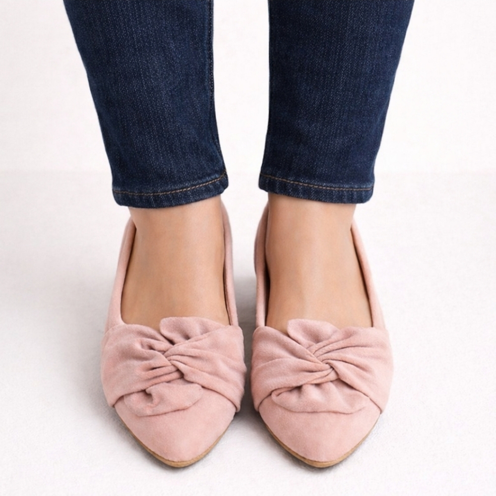 Fergalicious NEW Addison Romantic Blush Bow Ballet Flats 8M